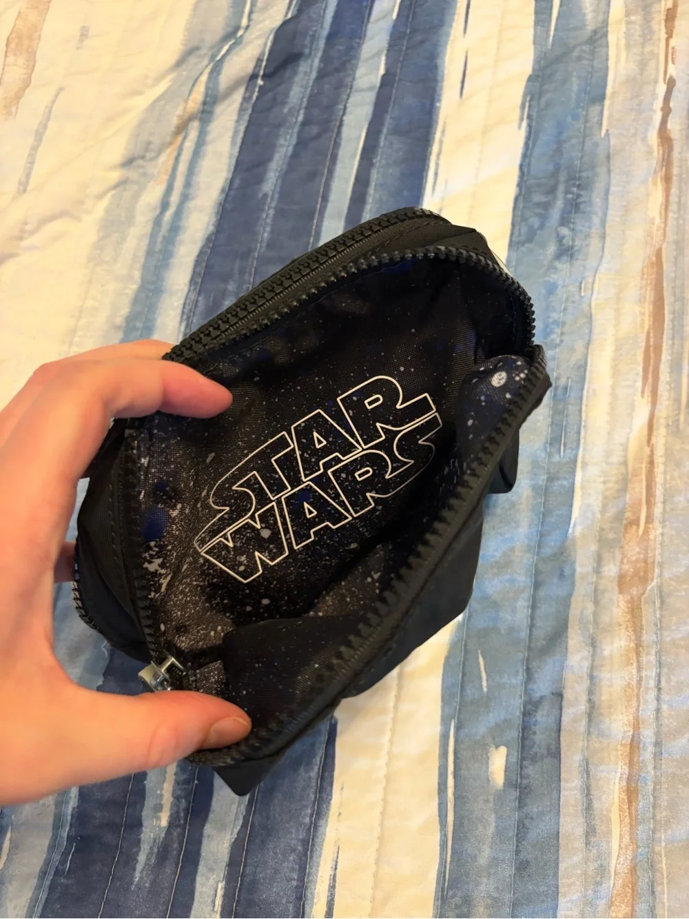 Kipling Black 'May the Force Be With You' Neon Letter Pouch